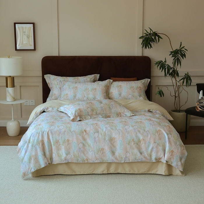 91家纺网 家纺一手货源 找家纺 久典家居 2024新款60S天丝棉数码磨毛四件套 曼琳