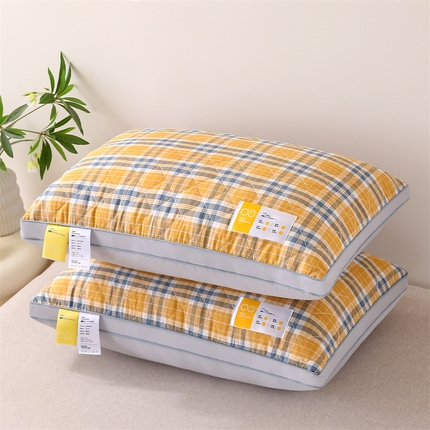 91家纺网 家纺一手货源 找家纺 （总）天意美枕芯 2024新款色织水洗田园枕护颈枕枕芯枕头