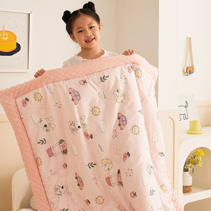 91家纺网 家纺一手货源 找家纺 （总）嗨生活 2025新款3D触感全棉豆豆被儿童豆豆被春秋被冬被幼儿园一体款被子