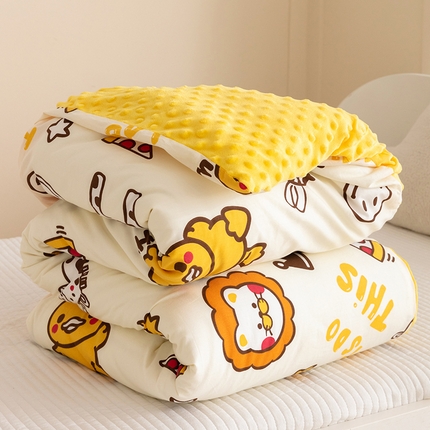 91家纺网 家纺一手货源 找家纺 （总）嗨生活 2025新款全棉豆豆被儿童豆豆被春秋被冬被幼儿园可拆款被子