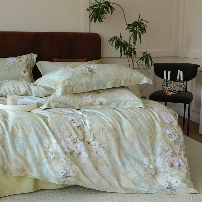 91家纺网 家纺一手货源 找家纺 久典家居 2024新款60S天丝棉数码磨毛四件套 初晨