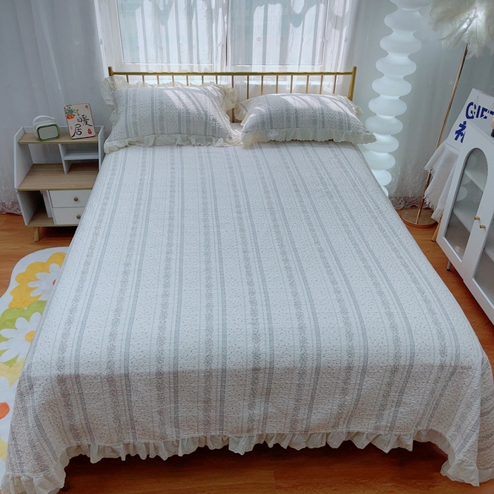 91家纺网 家纺一手货源 找家纺 2024新款亲肤舒适法式床盖三件套 星座