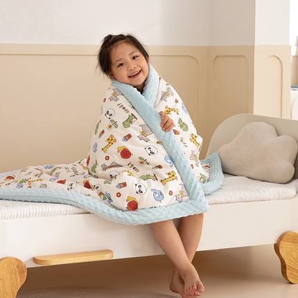 91家纺网 家纺一手货源 找家纺 （总）嗨生活 2025新款3D触感全棉豆豆被儿童豆豆被春秋被冬被幼儿园一体款被子