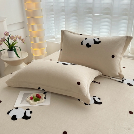 91家纺网 家纺一手货源 找家纺 （总）翎盈家纺 2024新款加厚高克重牛奶绒枕套枕头套