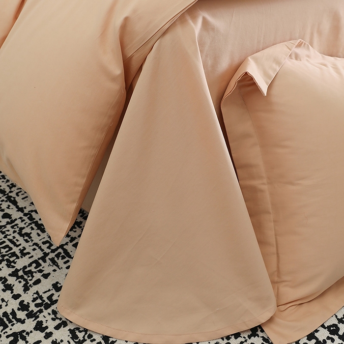 91家纺网 家纺一手货源 找家纺 莱阁亿 2025秋冬新款高支高密全棉纯棉磨毛双拼纯色单被套被套单件 巧克力