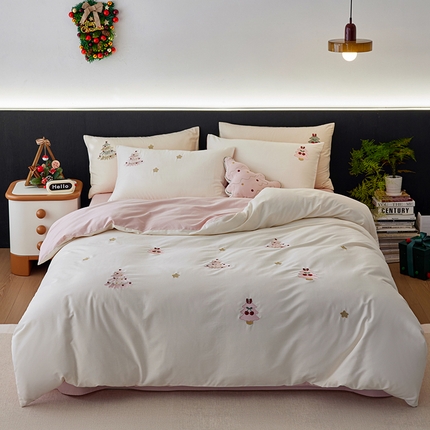 91家纺网 家纺一手货源 找家纺 （总）风向标家纺 2024新款60s全棉磨毛绣花四件套（元气卡通系）