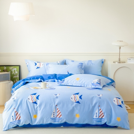 91家纺网 家纺一手货源 找家纺 （总）卓越 2025新款128*68全棉印花四件套