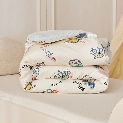 91家纺网 家纺一手货源 找家纺 （总）嗨生活 2025新款全棉豆豆被儿童豆豆被春秋被冬被幼儿园可拆款被子