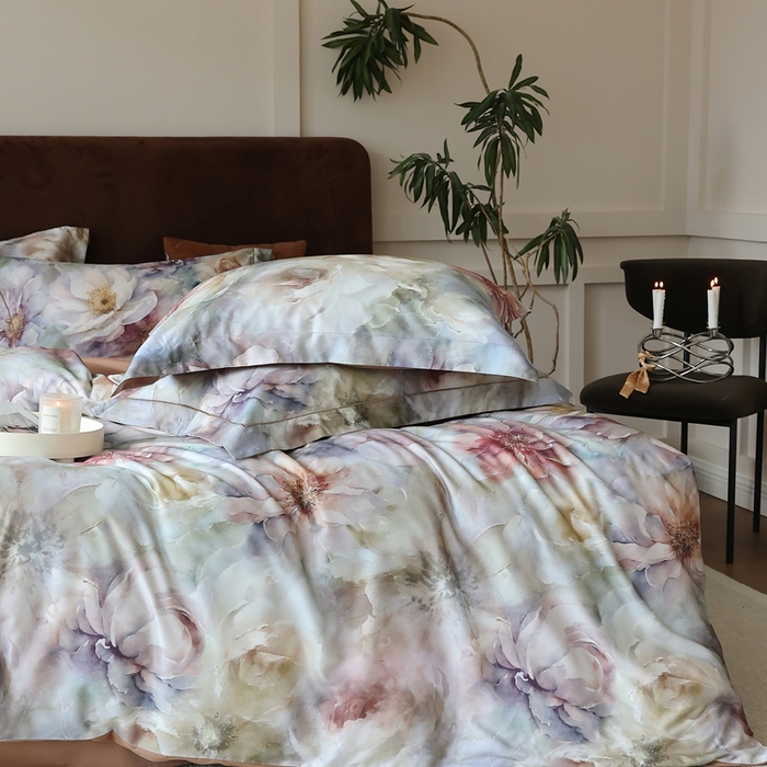 91家纺网 家纺一手货源 找家纺 久典家居 2024新款60S天丝棉数码磨毛四件套 莫奈印象