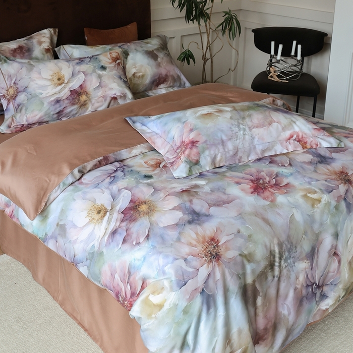 91家纺网 家纺一手货源 找家纺 久典家居 2024新款60S天丝棉数码磨毛四件套 莫奈印象