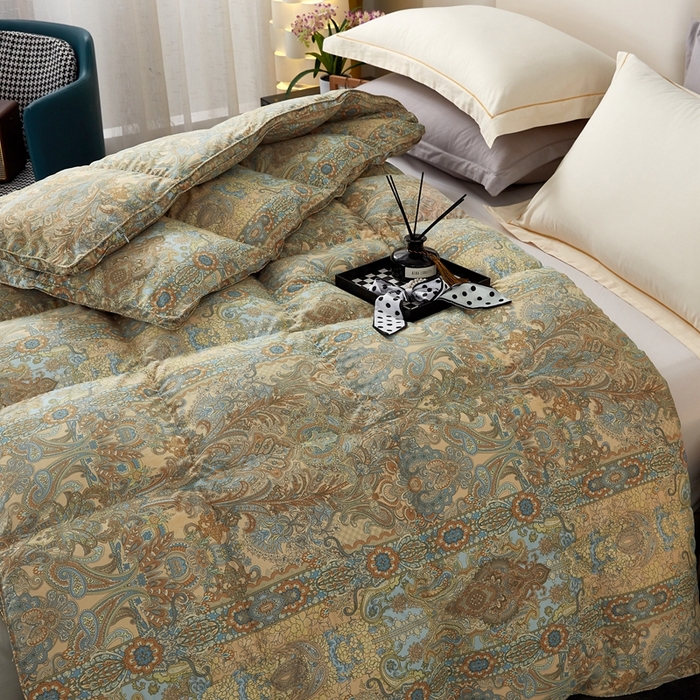 91家纺网 家纺一手货源 找家纺 （总）静若居羽绒被壳 2024新款糯棉印花单层羽绒被壳软糯静音羽绒被壳厂家直销