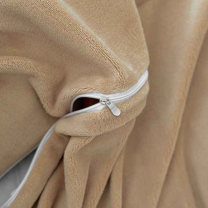 91家纺网 家纺一手货源 找家纺 美梦家纺 2024新款秋冬高克重牛奶绒绣花四件套系列-绒爱心 绒蝴蝶结-卡其