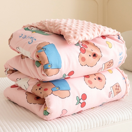91家纺网 家纺一手货源 找家纺 （总）嗨生活 2025新款全棉豆豆被儿童豆豆被春秋被冬被幼儿园可拆款被子