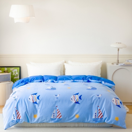 91家纺网 家纺一手货源 找家纺 （总1）卓越 工厂直营新款128*68全棉印花斜纹单被套