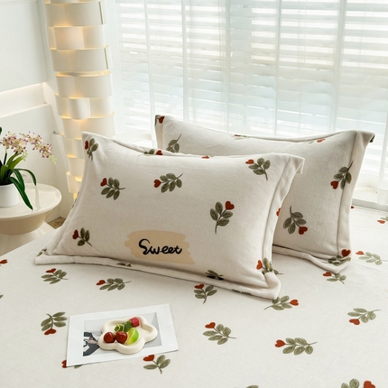 91家纺网 家纺一手货源 找家纺 （总）翎盈家纺 2024新款加厚高克重牛奶绒枕套枕头套