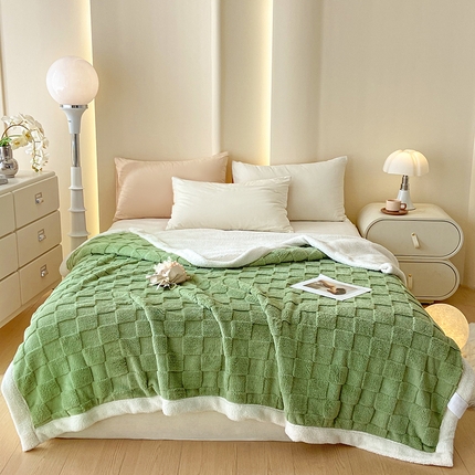 91家纺网 家纺一手货源 找家纺 （总）可恩欣 2025新款塔芙绒羊羔绒双层毛毯系列【跨境供货】可真空压缩