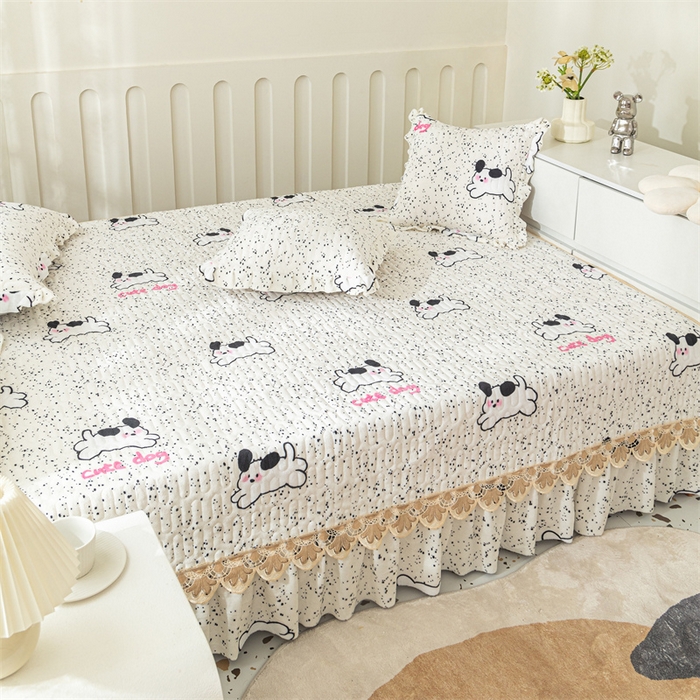 91家纺网 家纺一手货源 找家纺 美优兰 2025秋冬新款牛奶绒榻榻米垫床盖（可定制） 起跳狗