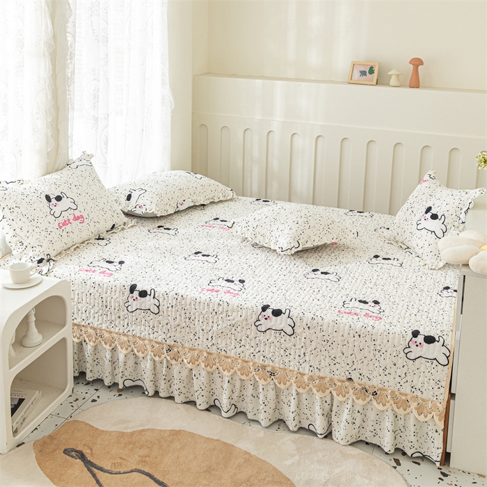 91家纺网 家纺一手货源 找家纺 美优兰 2025秋冬新款牛奶绒榻榻米垫床盖（可定制） 起跳狗