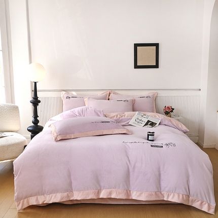 91家纺网 家纺一手货源 找家纺 （总）大渔生活 2025新款牛奶绒刺绣四件套-玫瑰故事