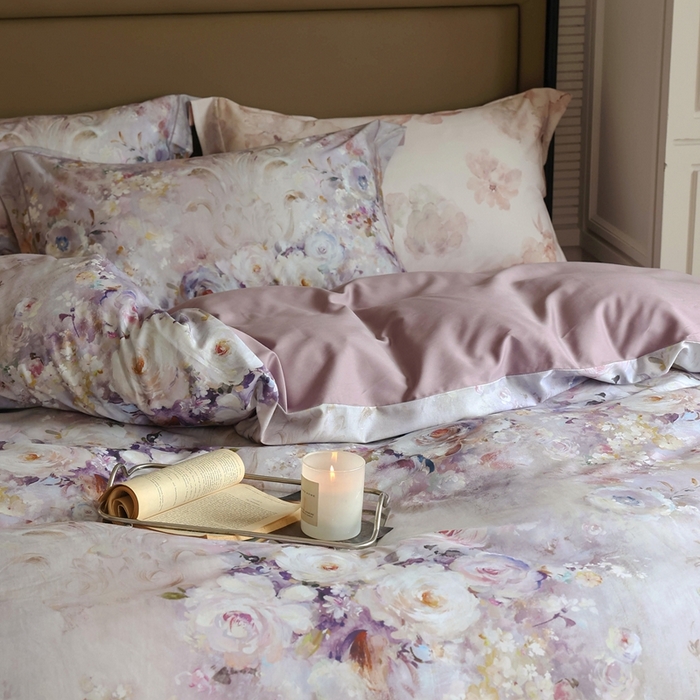 91家纺网 家纺一手货源 找家纺 久典家居 2024新款60S天丝棉数码磨毛四件套 花城秘境