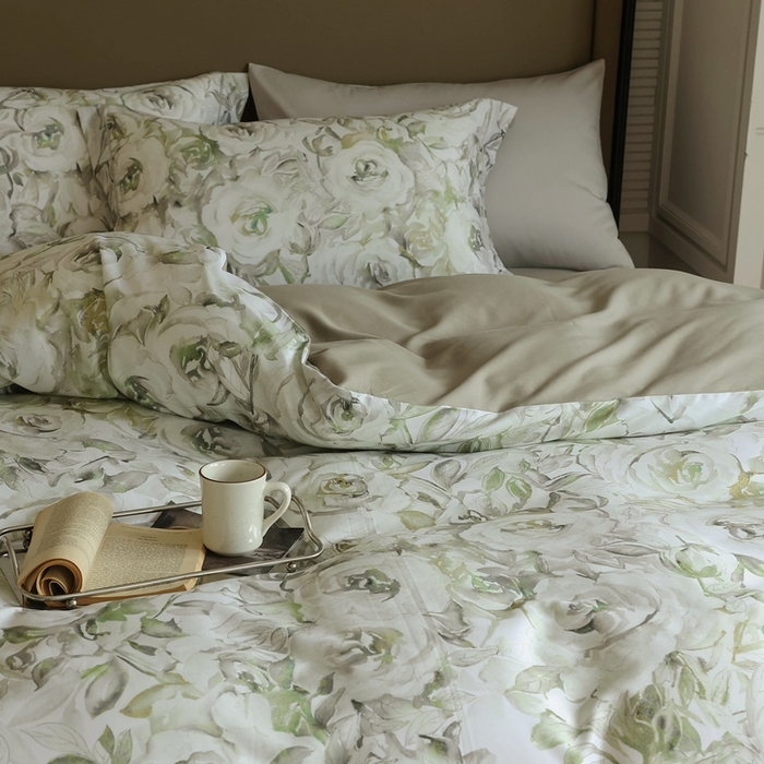 91家纺网 家纺一手货源 找家纺 久典家居 2024新款60S天丝棉数码磨毛四件套 左岸故事