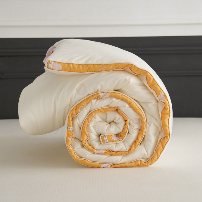 91家纺网 家纺一手货源 找家纺 莱福仕家纺 2024新款A类有氧羊绒抗菌冬被被子被芯 可可米