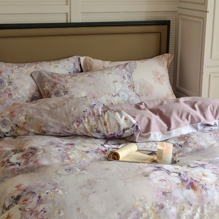 91家纺网 家纺一手货源 找家纺 久典家居 2024新款60S天丝棉数码磨毛四件套 花城秘境