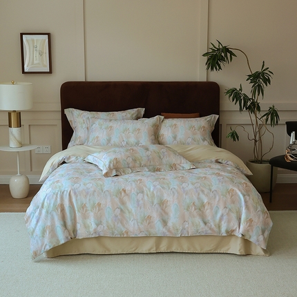 91家纺网 家纺一手货源 找家纺 久典家居 2024新款60S天丝棉数码磨毛四件套 曼琳