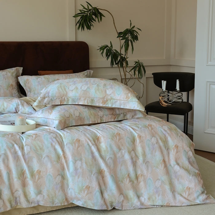 91家纺网 家纺一手货源 找家纺 久典家居 2024新款60S天丝棉数码磨毛四件套 曼琳