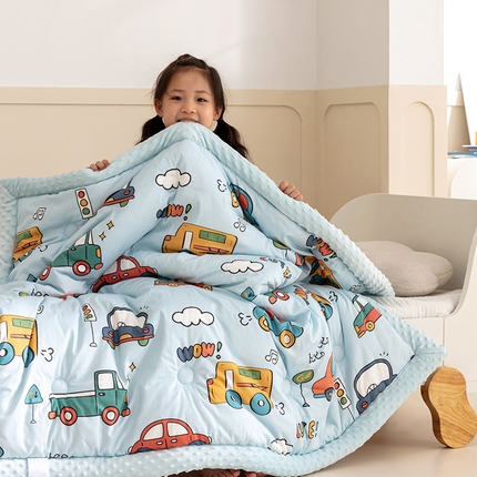 91家纺网 家纺一手货源 找家纺 （总）嗨生活 2025新款3D触感全棉豆豆被儿童豆豆被春秋被冬被幼儿园一体款被子