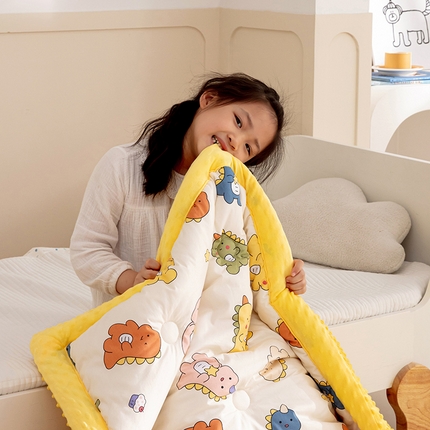 91家纺网 家纺一手货源 找家纺 （总）嗨生活 2025新款3D触感全棉豆豆被儿童豆豆被春秋被冬被幼儿园一体款被子