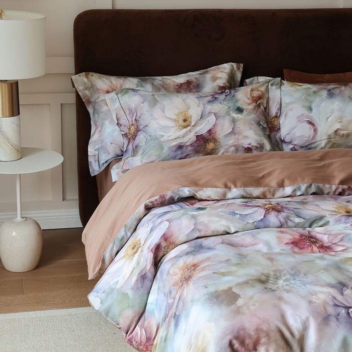 91家纺网 家纺一手货源 找家纺 久典家居 2024新款60S天丝棉数码磨毛四件套 莫奈印象