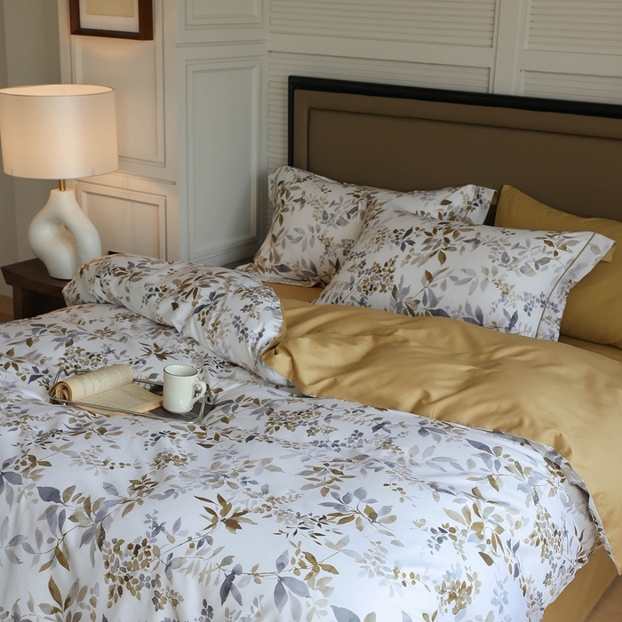 91家纺网 家纺一手货源 找家纺 久典家居 2024新款60S天丝棉数码磨毛四件套 洛薇