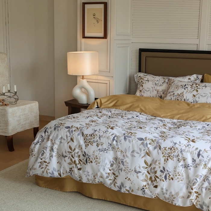 91家纺网 家纺一手货源 找家纺 久典家居 2024新款60S天丝棉数码磨毛四件套 洛薇