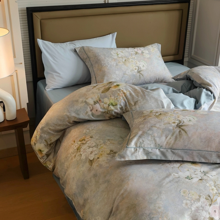 91家纺网 家纺一手货源 找家纺 久典家居 2024新款60S天丝棉数码磨毛四件套 凡黎