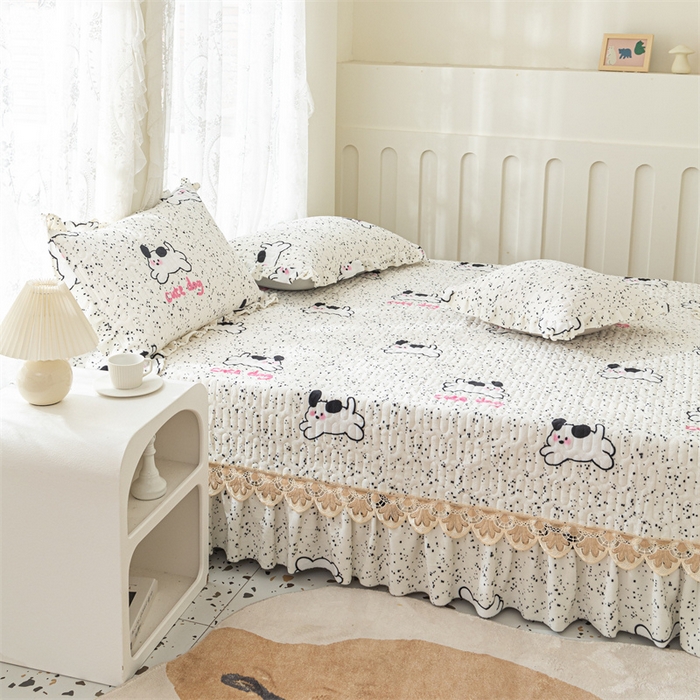 91家纺网 家纺一手货源 找家纺 美优兰 2025秋冬新款牛奶绒榻榻米垫床盖（可定制） 起跳狗