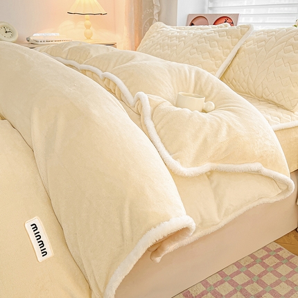 91家纺网 家纺一手货源 找家纺 （总）眠势力 2025新款牛奶绒被套单件珊瑚绒双面加绒秋冬毛绒保暖被罩