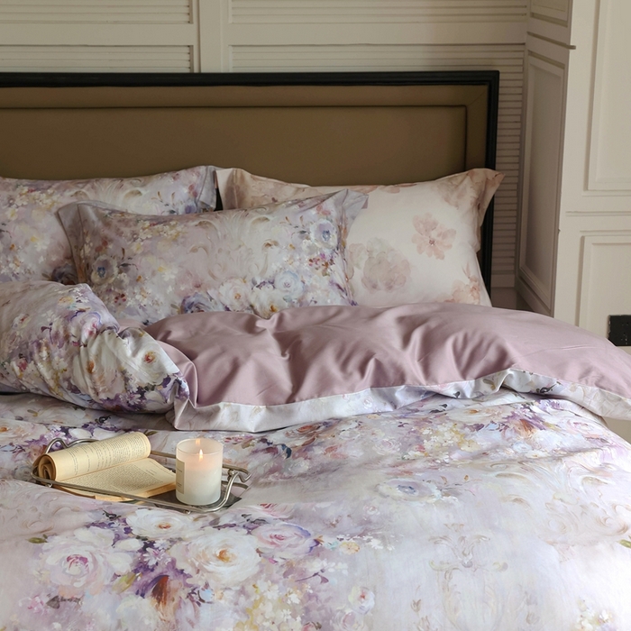 91家纺网 家纺一手货源 找家纺 久典家居 2024新款60S天丝棉数码磨毛四件套 花城秘境