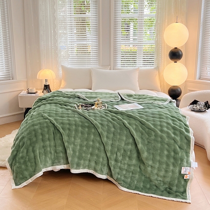 91家纺网 家纺一手货源 找家纺 （总）贝拉梦家纺 2024新款加厚保暖托卡斯兔毛绒毛毯多功能毯子保暖盖毯