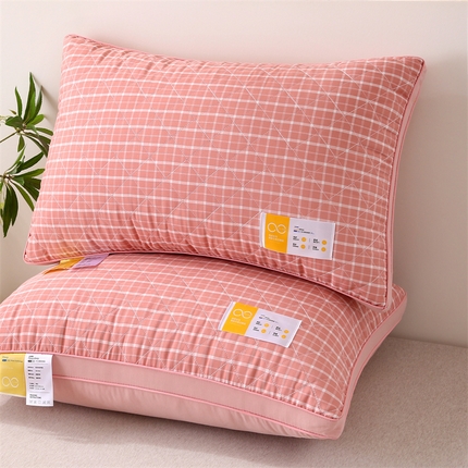 （总）天意美枕芯 2024新款色织水洗田园枕护颈枕枕芯枕头