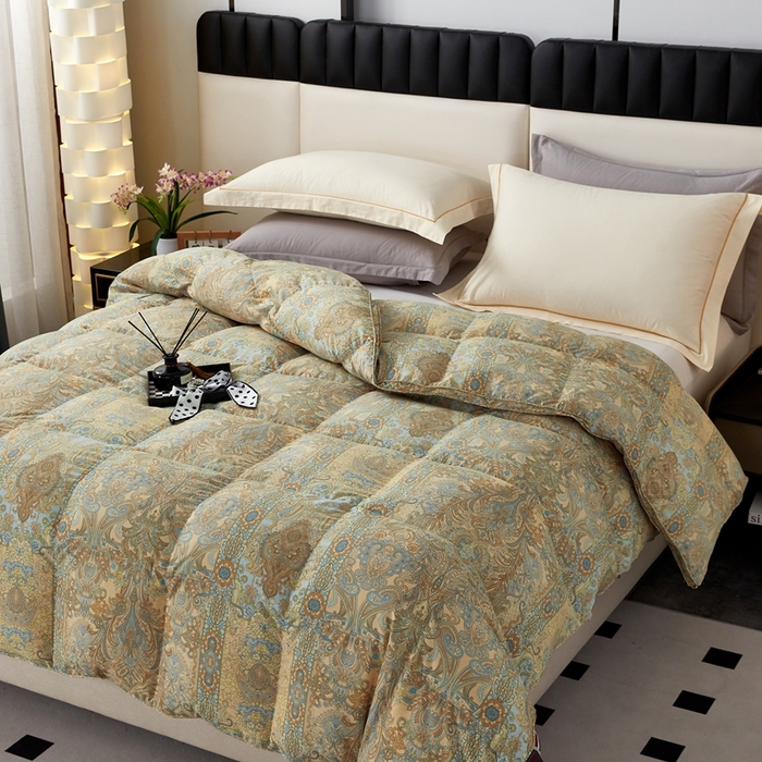 91家纺网 家纺一手货源 找家纺 （总）静若居羽绒被壳 2024新款糯棉印花单层羽绒被壳软糯静音羽绒被壳厂家直销