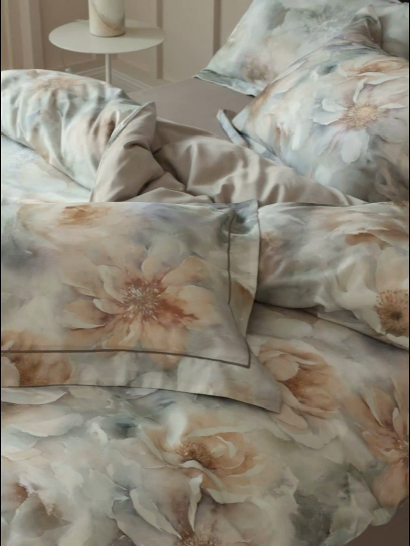 91家纺网 家纺一手货源 找家纺 久典家居 2024新款60S天丝棉数码磨毛四件套 萨曼莎