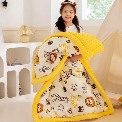 91家纺网 家纺一手货源 找家纺 （总）嗨生活 2025新款3D触感全棉豆豆被儿童豆豆被春秋被冬被幼儿园一体款被子