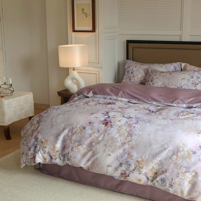 91家纺网 家纺一手货源 找家纺 久典家居 2024新款60S天丝棉数码磨毛四件套 花城秘境