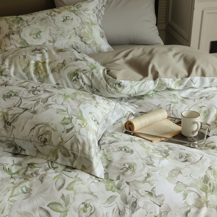 91家纺网 家纺一手货源 找家纺 久典家居 2024新款60S天丝棉数码磨毛四件套 左岸故事