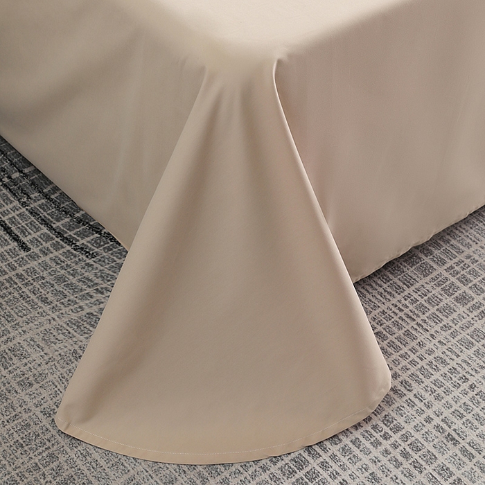 91家纺网 家纺一手货源 找家纺 莱阁亿 2025秋冬新款高支高密全棉纯棉磨毛双拼纯色单床单床单单件 灰紫