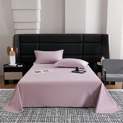 莱阁亿 2025秋冬新款高支高密全棉纯棉磨毛双拼纯色单床单床单单件 迷迭紫