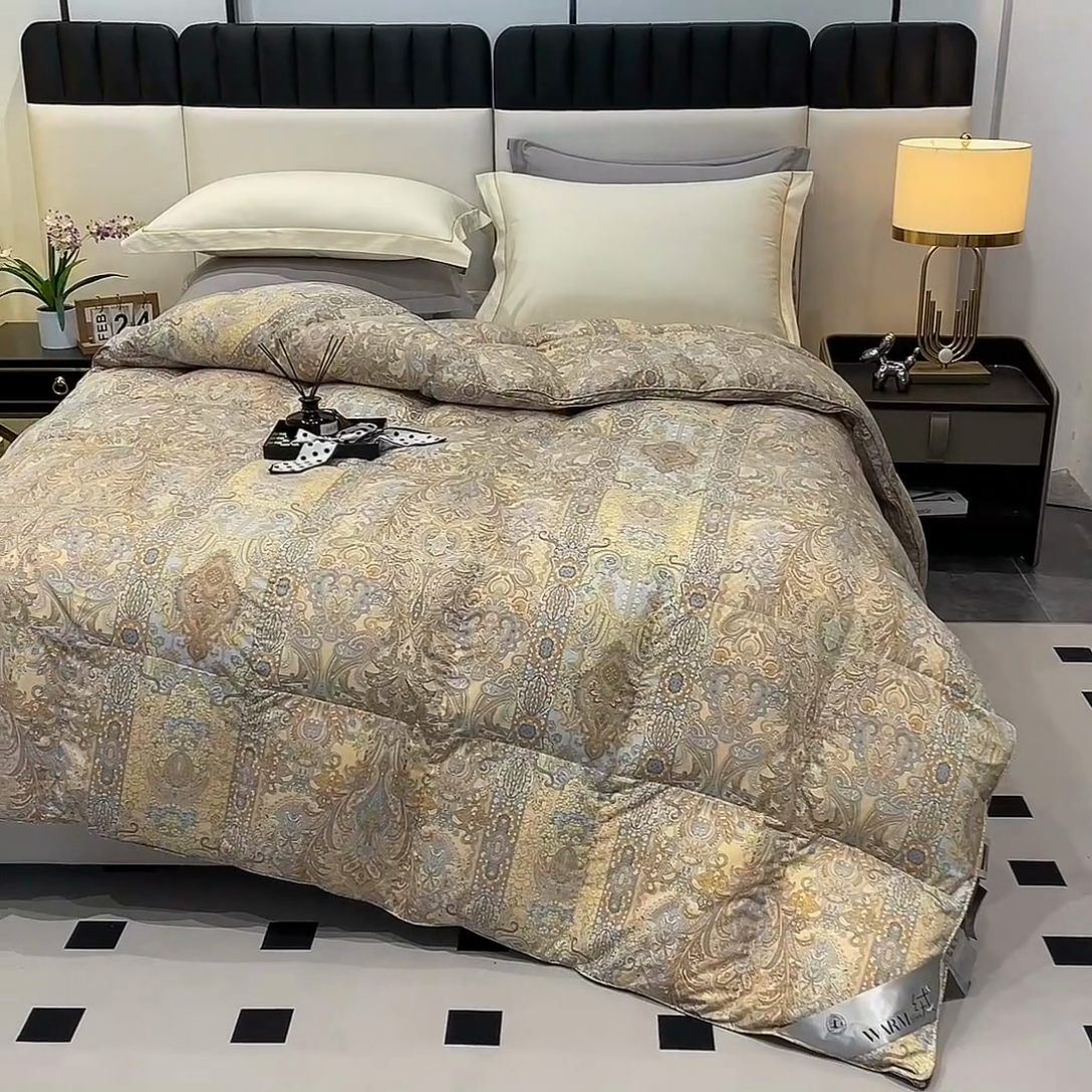 91家纺网 家纺一手货源 找家纺 （总）静若居羽绒被壳 2024新款糯棉印花单层羽绒被壳软糯静音羽绒被壳厂家直销