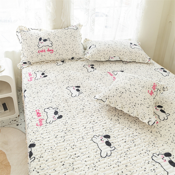 91家纺网 家纺一手货源 找家纺 美优兰 2025秋冬新款牛奶绒榻榻米垫床盖（可定制） 起跳狗