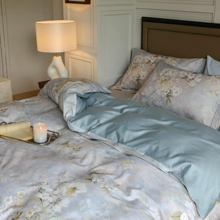 91家纺网 家纺一手货源 找家纺 久典家居 2024新款60S天丝棉数码磨毛四件套 凡黎